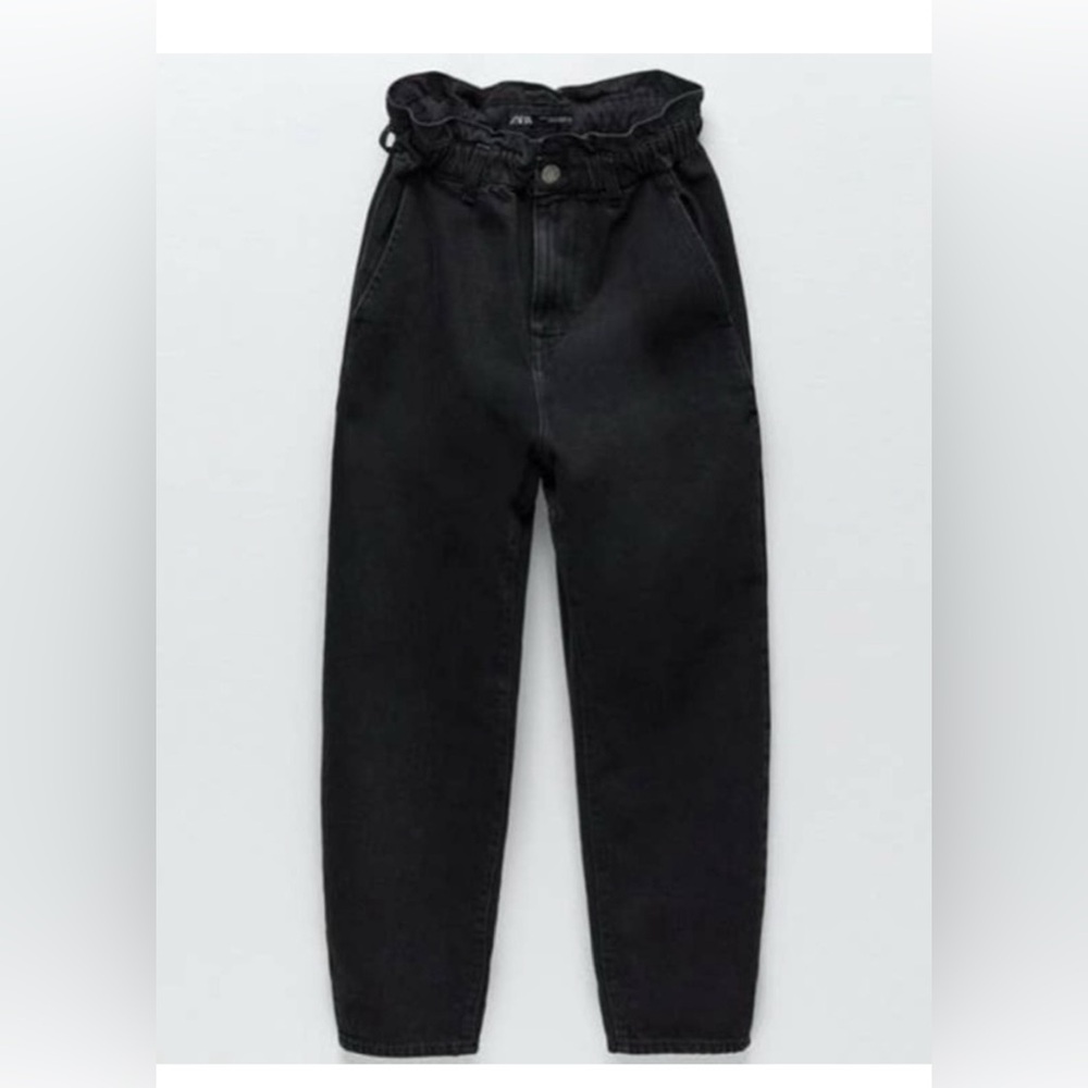 NWT ZARA paperbag baggy jeans 4